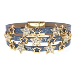 WELLMORE Stars charm bracelets bohemia leather bracelets for women fashion jewelry wholesale