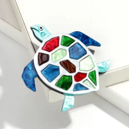 Cute Acrylic Cartoon Sea Turtle Splice Brooches for Women Unisex Elegant Colorful Marine Animal Badge Brooch Clothing Accessoriy