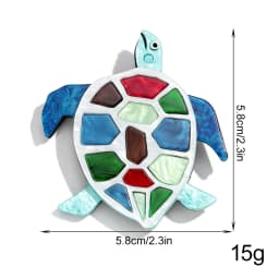 Cute Acrylic Cartoon Sea Turtle Splice Brooches for Women Unisex Elegant Colorful Marine Animal Badge Brooch Clothing Accessoriy