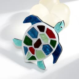 Cute Acrylic Cartoon Sea Turtle Splice Brooches for Women Unisex Elegant Colorful Marine Animal Badge Brooch Clothing Accessoriy