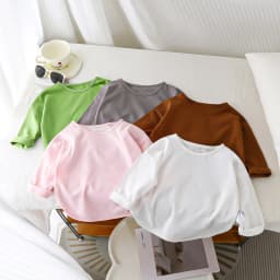 1pcs Spring Autumn Children's Pure Cotton Long Sleeve T-shirts Solid Color Boys Girls Tops Kids Baby Leisure Tee Student Clothes