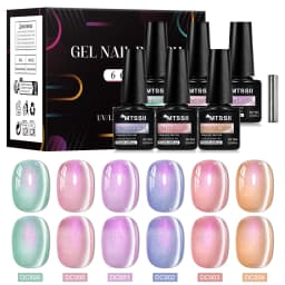 7pcs Pink Story Cat Magnetic Gel Nail Polish Set Nude Pink Gold Light Semi Permanent UV Gel Varnish Soak Off Nail Supplies DIY