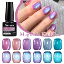 7pcs Pink Story Cat Magnetic Gel Nail Polish Set Nude Pink Gold Light Semi Permanent UV Gel Varnish Soak Off Nail Supplies DIY