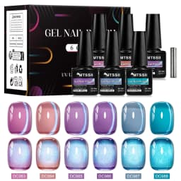 7pcs Pink Story Cat Magnetic Gel Nail Polish Set Nude Pink Gold Light Semi Permanent UV Gel Varnish Soak Off Nail Supplies DIY