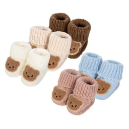 1Pair Cute Bear Newborn Baby Socks Autumn Winter Knitted Birthday Photography Props Boutique Infant Ankle Sock Toddler Stockings