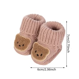 1Pair Cute Bear Newborn Baby Socks Autumn Winter Knitted Birthday Photography Props Boutique Infant Ankle Sock Toddler Stockings