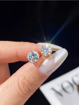 Classic Minimalist 0.5ct-2ct Certified Moissanite Stud Earrings Wedding Earrings 2022 Trend New Luxury Jewelry