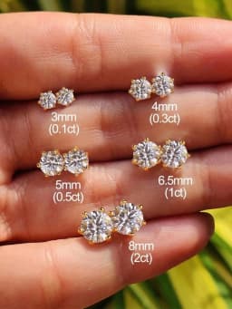 Classic Minimalist 0.5ct-2ct Certified Moissanite Stud Earrings Wedding Earrings 2022 Trend New Luxury Jewelry