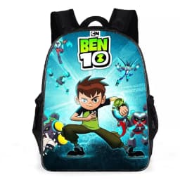 Kid Boy Girl Cartoon Daypack Ben 10 Canvas Bookbag for Student-Back to School Lightweight Backpack Large Knapsack