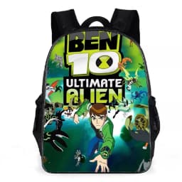 Kid Boy Girl Cartoon Daypack Ben 10 Canvas Bookbag for Student-Back to School Lightweight Backpack Large Knapsack