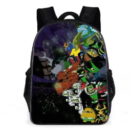 Kid Boy Girl Cartoon Daypack Ben 10 Canvas Bookbag for Student-Back to School Lightweight Backpack Large Knapsack