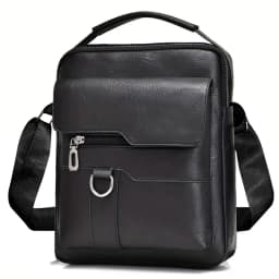 Neutral Style Shoulder Bag for Men and Women, Suitable for Business Travel and Work Pu Solid Color Crossbody Bag.
