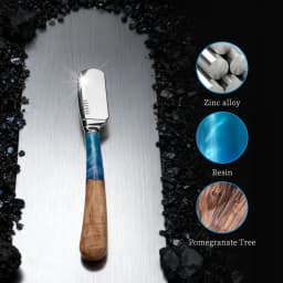 High-Quality Men's Razor, Vintage Manual Razor, Made of Resin and Zinc Alloy, Suitable for Both Men and Women, for Eyebrow Shaping, Beard Trimming, and Neck Shaving, for Home and Professional Use, Professional Hairdressing Tool |   Metal Surface |   Blades Not Included, Valentine's Day, Halloween, Christmas Gifts