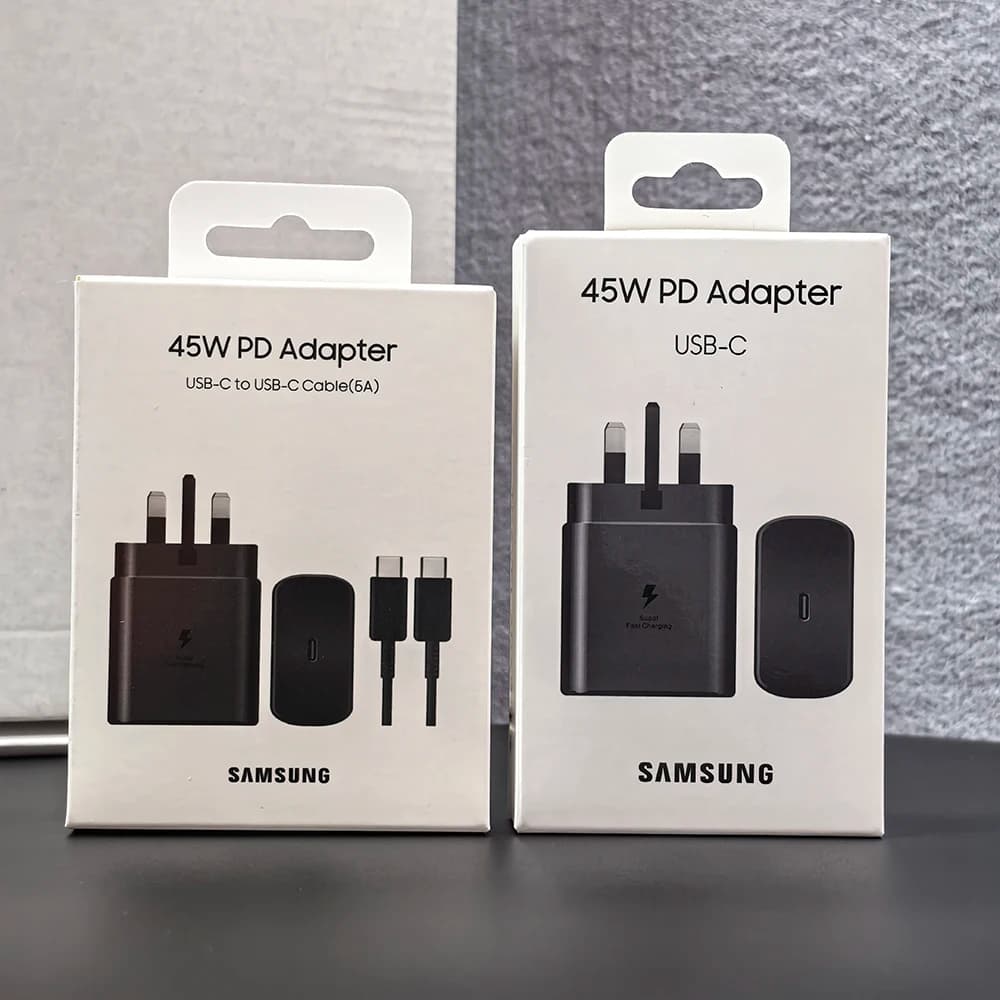 Samsung 45W USB C Super Fast Charger UK Wall Adapter 5a Type C Cable For Galaxy S25 S24 Ultra Plus FE Fold FLip 7 6 5 4 A56 A36