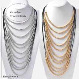 Vintage Imitation Pearl Choker Necklace Art Deco Flapper Accessories for Women White Multi-layer Imitation Pearl Necklaces