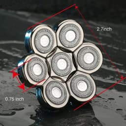 Replacement for Head Shavers 7 Heads Beard Hair Replacement for Razor for Head for Bald Men Universal Interf