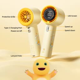 GOOJODOQ Nailoong GFS001 4000 mAh Turbo Jet Mini High Speed Rechargeable Fan Handheld Portable Strong Wind 100 Gear