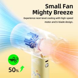 GOOJODOQ Nailoong GFS001 4000 mAh Turbo Jet Mini High Speed Rechargeable Fan Handheld Portable Strong Wind 100 Gear