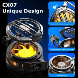 MEMO CX07 Mobile Phone Cooler Magnetic Cooling Fan Case Radiator For PUBG Gaming Back Clip Cool Heat Sink For Smartphones