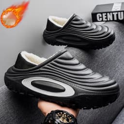Men's and Women's New Waterproof Indoor and Outdoor Thickened Autumn and Winter Cotton Slippers, Non-Slip, Wear-Resistant, Warm