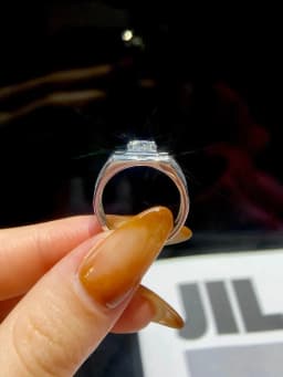 Real 1CT Fashion Certified Moissanite Diamond Engagement Rings For Men Wedding Party Anniversary Gift High Quality Jewelry
