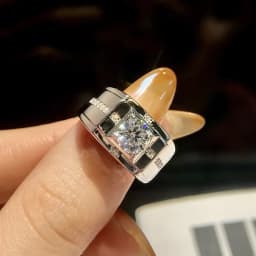 Real 1CT Fashion Certified Moissanite Diamond Engagement Rings For Men Wedding Party Anniversary Gift High Quality Jewelry