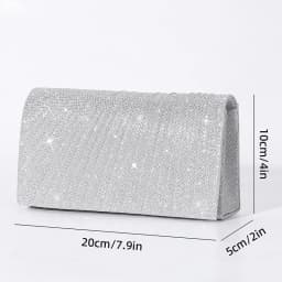 Women's Evening Shoulder Bag Bridal Clutch Party Prom Wedding Envelope Handbag Glitter Shiny Purses Sling Dating Dressy Bag