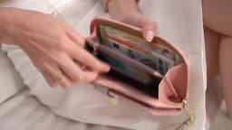 Pomelo Best Tri‑Color Women's Wallet PU Leather Long Zipper RFID Blocking Large Capacity 9 Card Slots Tassel Pendant Fits Phone
