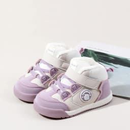 Hot Selling BaBy Unisex First Walking Toddler Shoes Fashion Style Fleece-lined Design For Winter And Autumn 0-4 Years Old