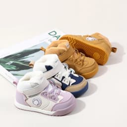 Hot Selling BaBy Unisex First Walking Toddler Shoes Fashion Style Fleece-lined Design For Winter And Autumn 0-4 Years Old