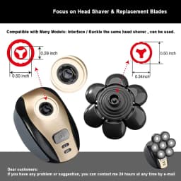 7D Electric Shavers Replacement Heads Bald Replacement Heads Razor Blades for Electric Razors Head Shaver Replacement