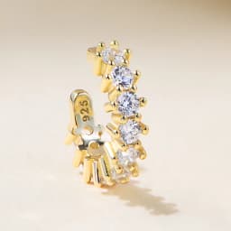 S925 Sterling Silver C-Shaped Zircon Ear Cuff No Piercing Required Luxury Minimalist Versatile Women's Earrings