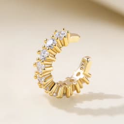 S925 Sterling Silver C-Shaped Zircon Ear Cuff No Piercing Required Luxury Minimalist Versatile Women's Earrings