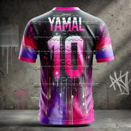 AI Designed Sports Tops New Kids T-shirt Graffiti Style Specially Football Superstar Yamal No.10 3D Printed Tee Men's T-shirts