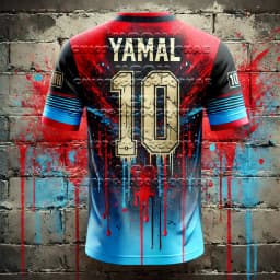AI Designed Sports Tops New Kids T-shirt Graffiti Style Specially Football Superstar Yamal No.10 3D Printed Tee Men's T-shirts