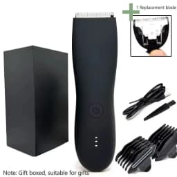 Balls Trimmer Men, Pubic & Body Hair Trimmer Groin Men, IPX7 Waterproof Electric Body Groomer with Replaceable Ceramic Blade