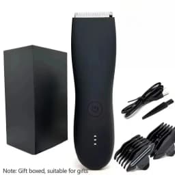 Balls Trimmer Men, Pubic & Body Hair Trimmer Groin Men, IPX7 Waterproof Electric Body Groomer with Replaceable Ceramic Blade