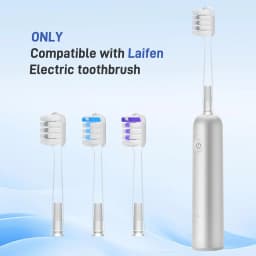 10 Pcs/Pack Replacement Toothbrush Heads For Laifen Wave Electric Toothbrush, For Sensitive Gum Care , Transparent