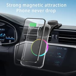 Dashboard Self-adhesive Car Magnetic 15W Wireless Charger Phone Holder Stand For iPhone 17 Samsung Xiaomi Fast Charging Station