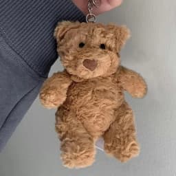 Barcelona Bear Plush Toy Keychain Mini Cute Stuffed Bear Doll Pendant Gift for Girlfriend