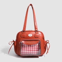 Y2K New Japanese Harajuku Ita Bag Large Capacity Shoulder Bag Cute Girl Transparent Bag DIY Badge Display Fashion Crossbody Bags