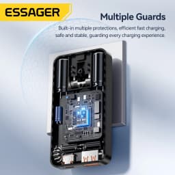 Essager Ultra Thin 65W GaN Pro Travel Charger Quick Charge 4.0 PD3.0 Portable Type C Charger For iPhone Samsung Macbook Laptop