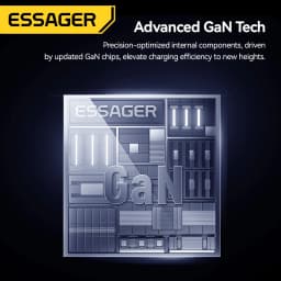 Essager Ultra Thin 65W GaN Pro Travel Charger Quick Charge 4.0 PD3.0 Portable Type C Charger For iPhone Samsung Macbook Laptop