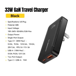 Essager Ultra Thin 65W GaN Pro Travel Charger Quick Charge 4.0 PD3.0 Portable Type C Charger For iPhone Samsung Macbook Laptop
