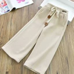 Girls Straight Leg Pants Spring 6-8 Years Old Loose Casual Pants Girls Versatile And Fashionable Pants