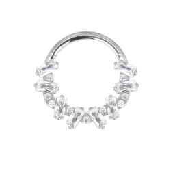 ASTM F136 Titanium Nose Rings PIERC Butterfly/heart/Marquise CZ Ring Hoop EAR Hinged Clicker Earring Labret Tragus Body Piercing
