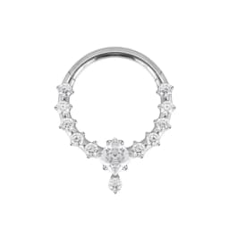 ASTM F136 Titanium Nose Rings PIERC Butterfly/heart/Marquise CZ Ring Hoop EAR Hinged Clicker Earring Labret Tragus Body Piercing