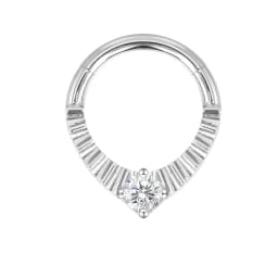 ASTM F136 Titanium Nose Rings PIERC Butterfly/heart/Marquise CZ Ring Hoop EAR Hinged Clicker Earring Labret Tragus Body Piercing