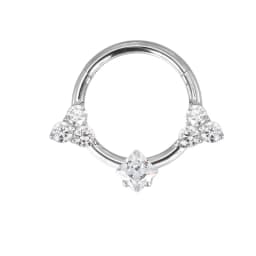 ASTM F136 Titanium Nose Rings PIERC Butterfly/heart/Marquise CZ Ring Hoop EAR Hinged Clicker Earring Labret Tragus Body Piercing