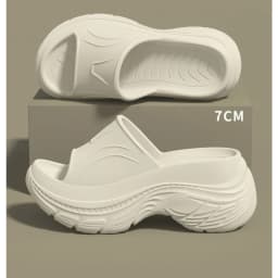 2026 New Comfortable Shock Absorption Thick Bottom Heightening Women's Slippers Summer Home Seaside Beach Non-slip Slippers